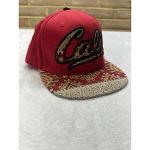 Top Level Cali Snapback Hat Red Tribal Southwest Pattern Flat Bill Cap Mens OSFM